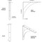 Ekena Millwork Legacy Steel Bracket, Hammered Gray 2"W x 18"D x 18"H BKTM02X18X18LEHGY - alternate 7